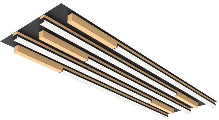 Wofi 9031-506L - PALERMO LED 57W 230V dimmelhető fa mennyezeti lámpa