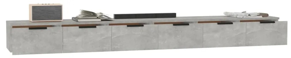 2 db betonszürke szerelt fa faliszekrény 102 x 30 x 20 cm