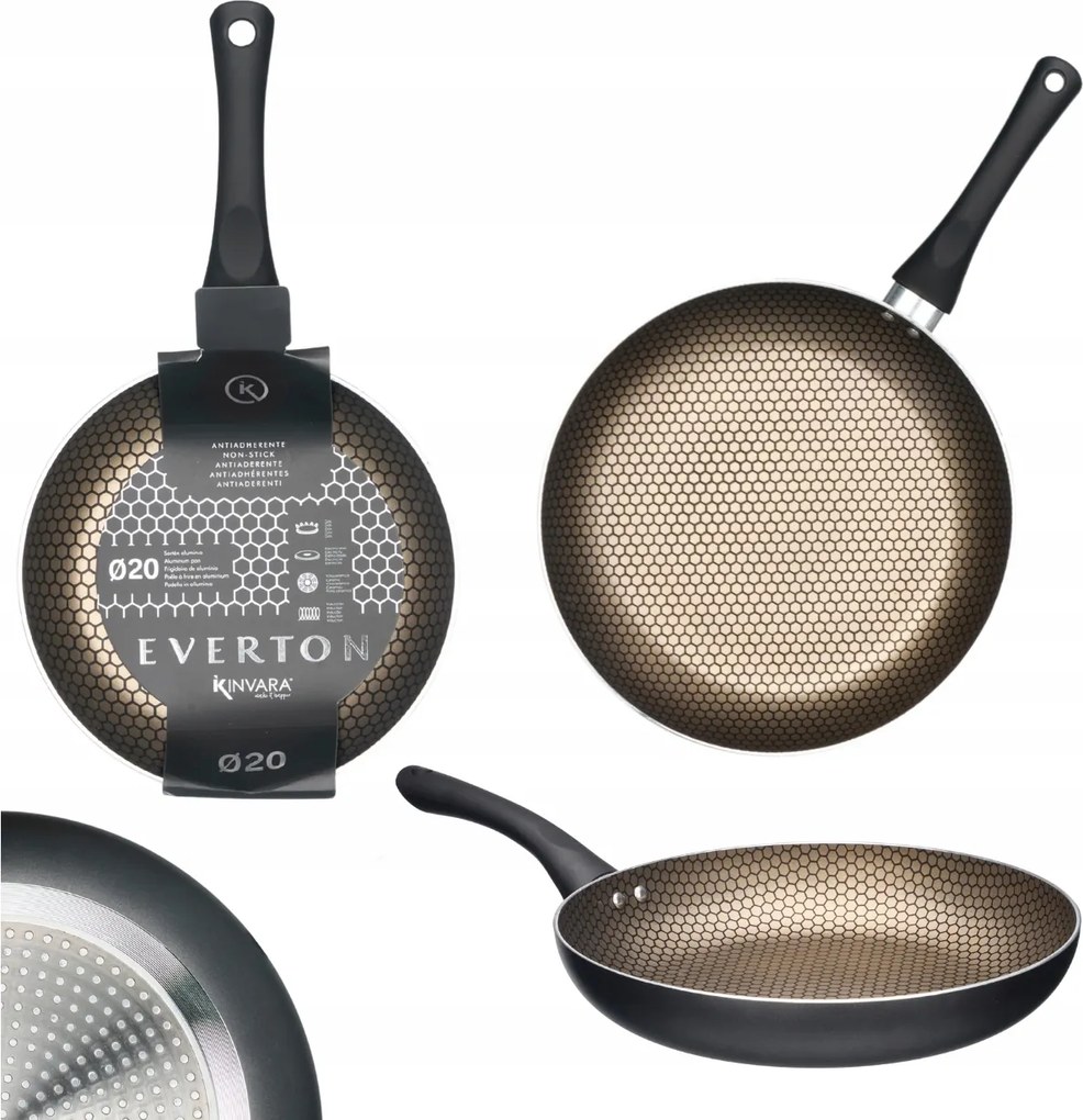 Kis Serpenyő Indukciós Gáz 20 CM Tapadásmentes Bevonat Méhsejt