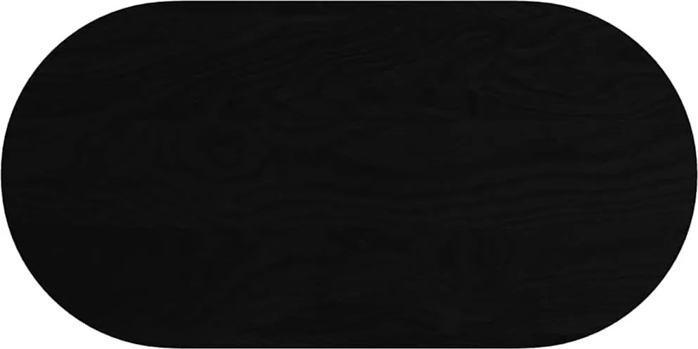 vidaXL sötétbarna tömör akácfa ovális alakú asztallap 100 x 50 x 4 cm