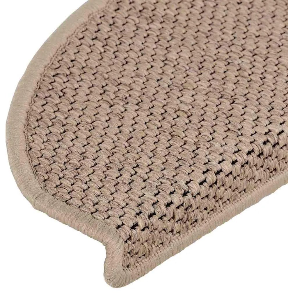 15 db szizál hatású homokszínű öntapadó lépcsőszőnyeg 65x21x4cm
