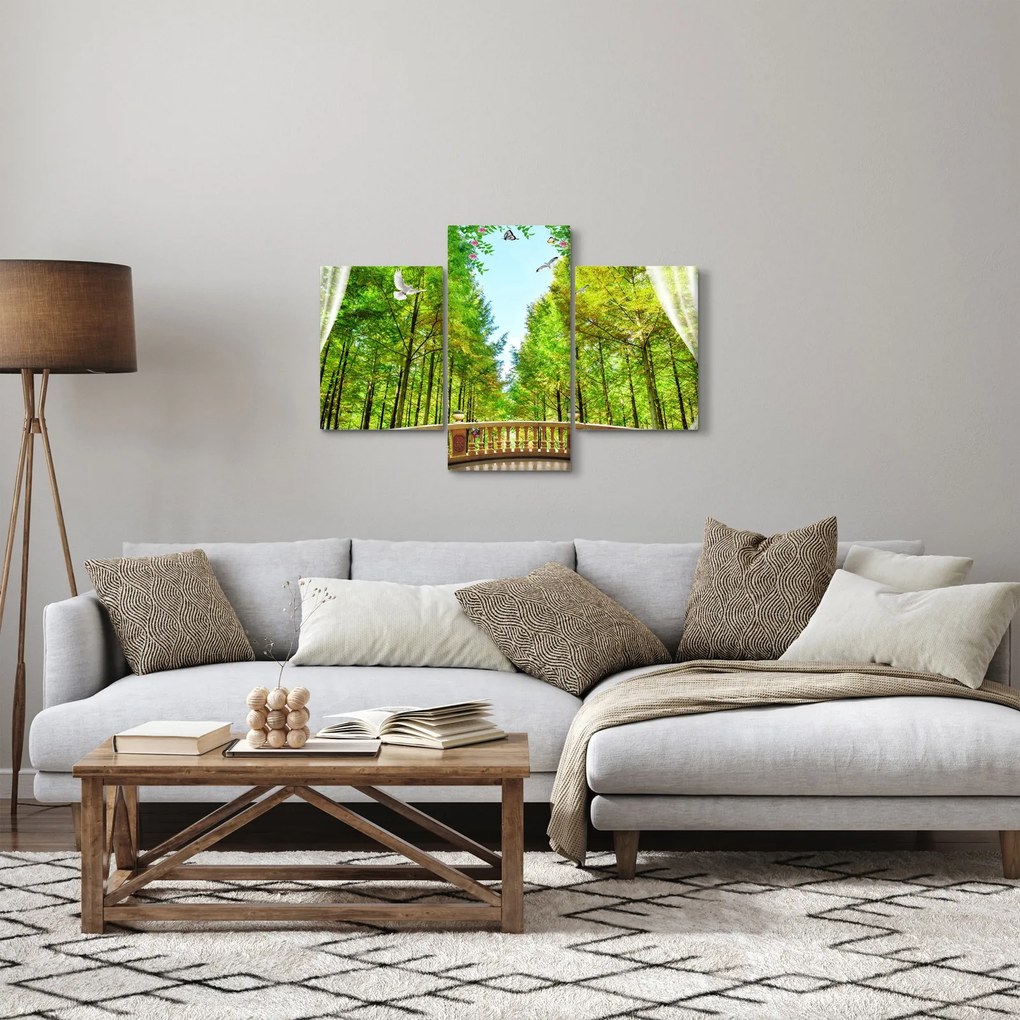 Kép - Kilátás az erdőre (90x60 cm)