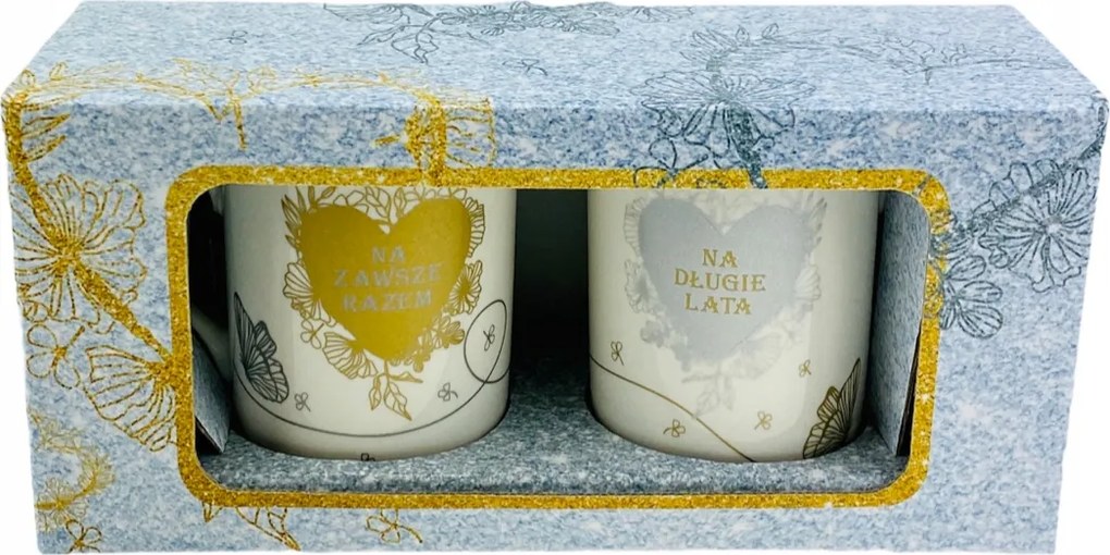 Bögre B&amp;g Feliratos szett Örökké együtt Évforduló porcelán 300 ml