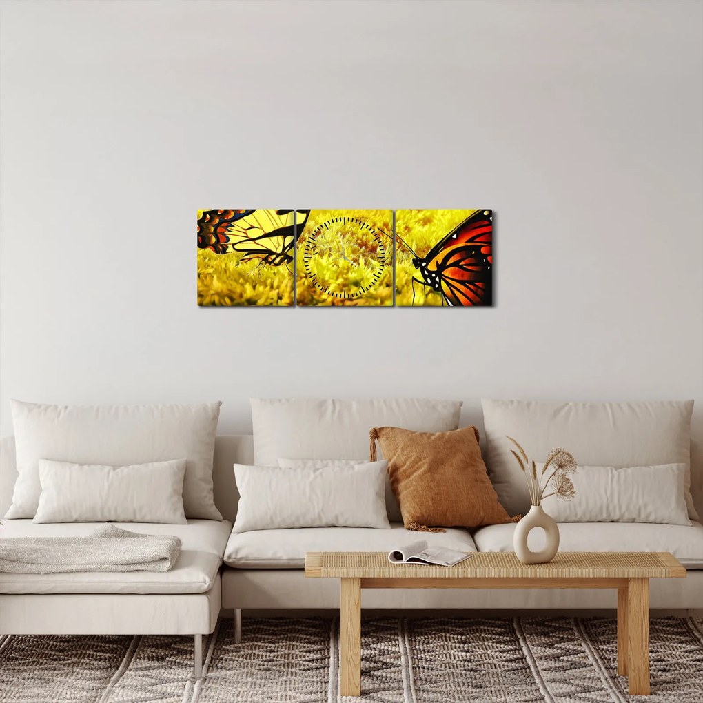 Pillangó képe (órával) (90x30 cm)