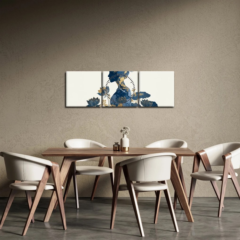 Kép - Márvány női profil (órával) (90x30 cm)