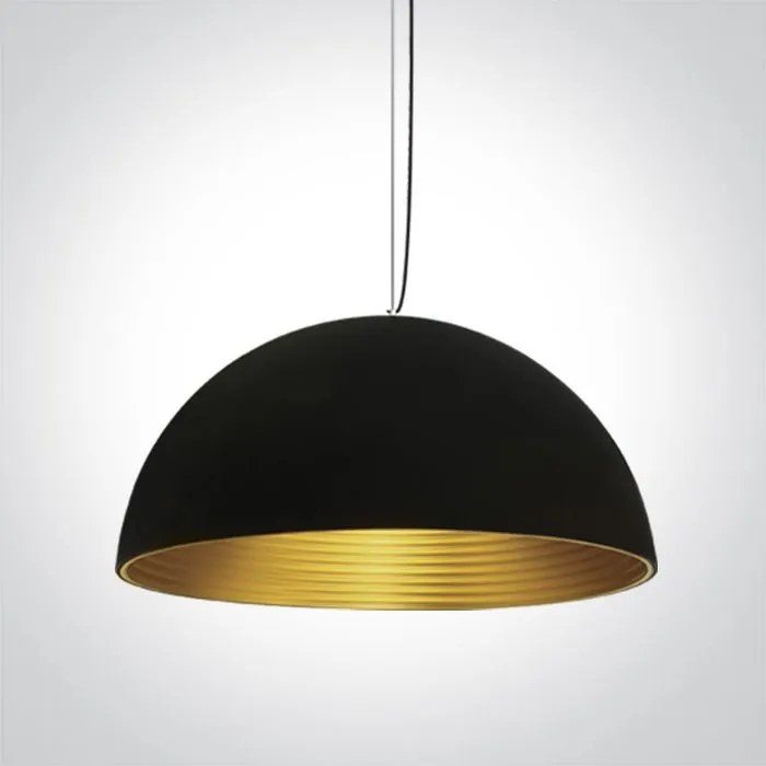 ONE LIGHT 63022B-B-BS BOWL SHADE Modern Függesztett Lámpa Fekete, Sárgaréz E27 IP20