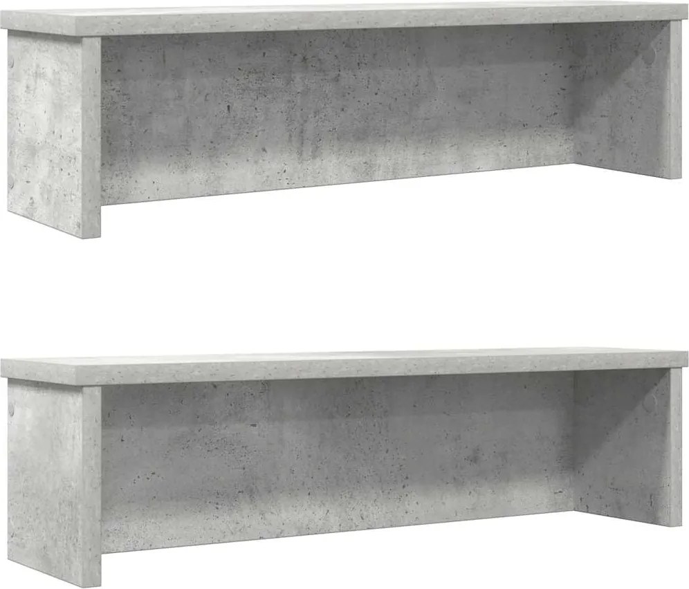 vidaXL Konyhai állványok egymásra rakható 2 db Beton szürke 60x15x16cm