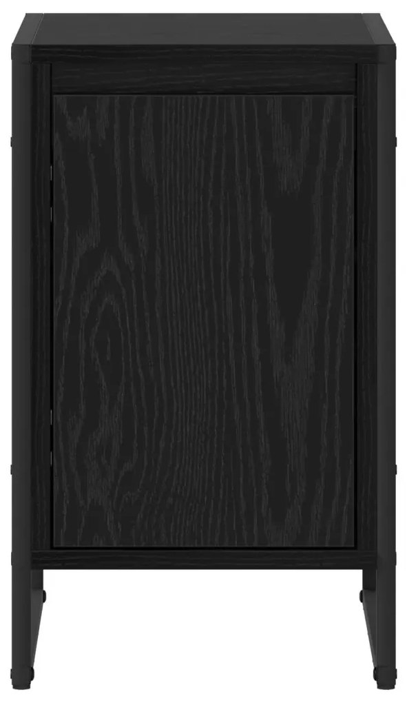 Éjjeli asztal 2 pcs Fekete tölgy 39,5 x 30 x 50 cm Faanyag