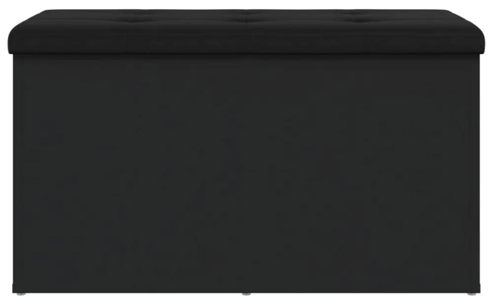 fekete szerelt fa tárolópad 82 x 42 x 45 cm