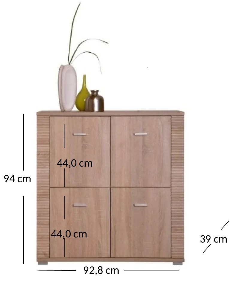 Komód Gwenn 4D (szonoma tölgy). 1052927