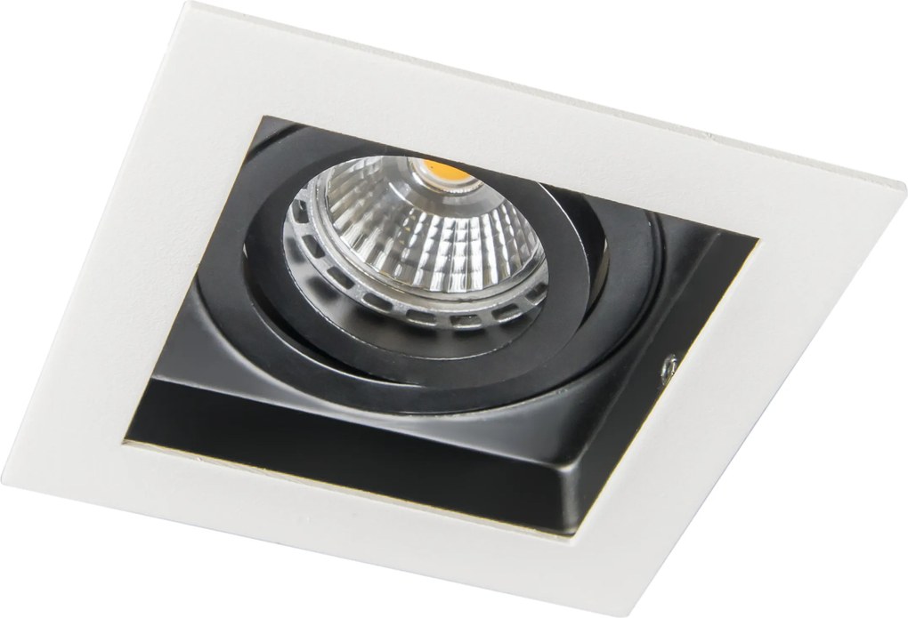 6 darabos modern süllyesztett spotlámpa szett fehér, fekete, állítható - Carree