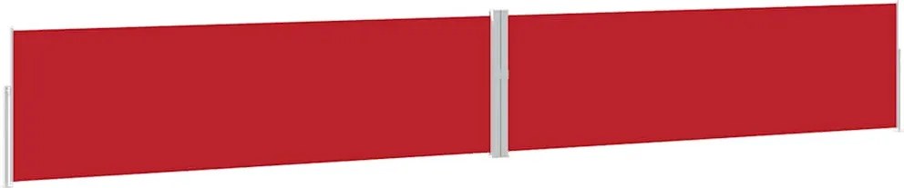 vidaXL piros kihúzható oldalsó terasz-napellenző 170 x 1200 cm