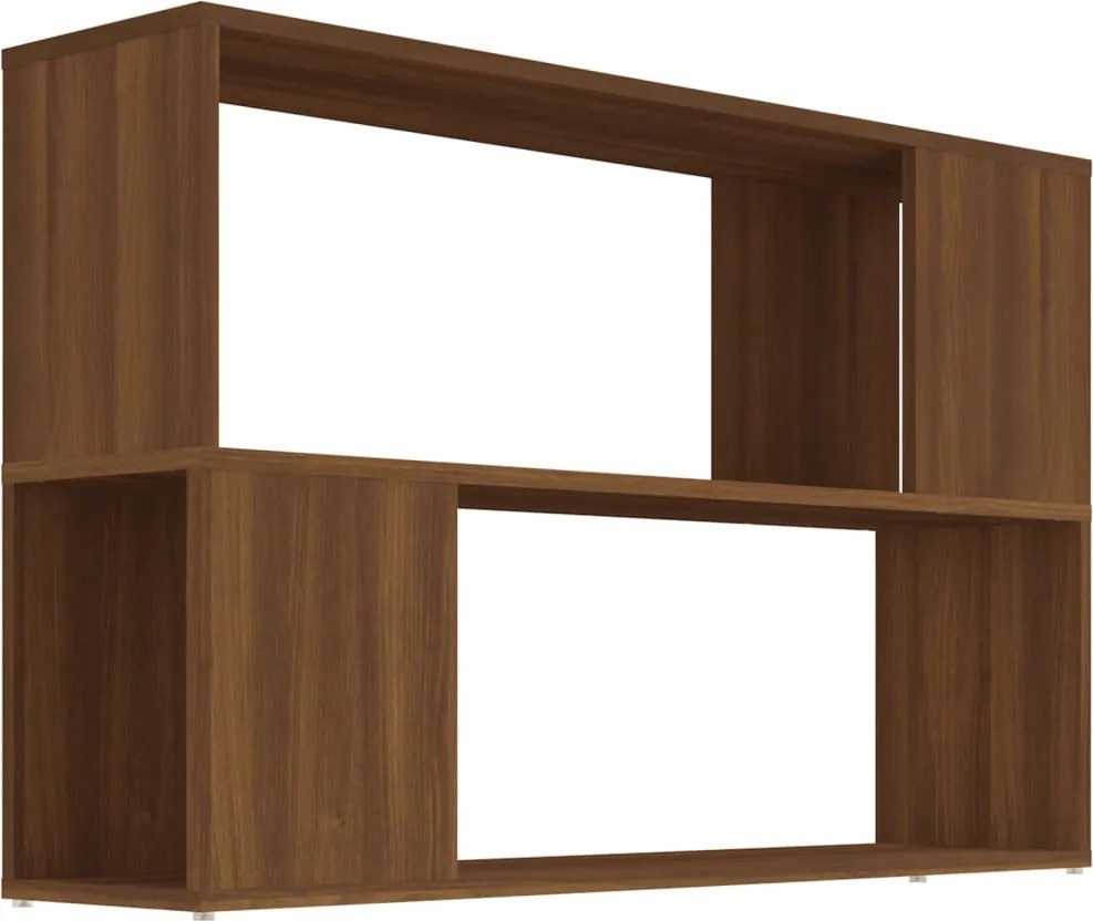 vidaXL füstös tölgy színű szerelt fa könyvszekrény 100x24x63 cm