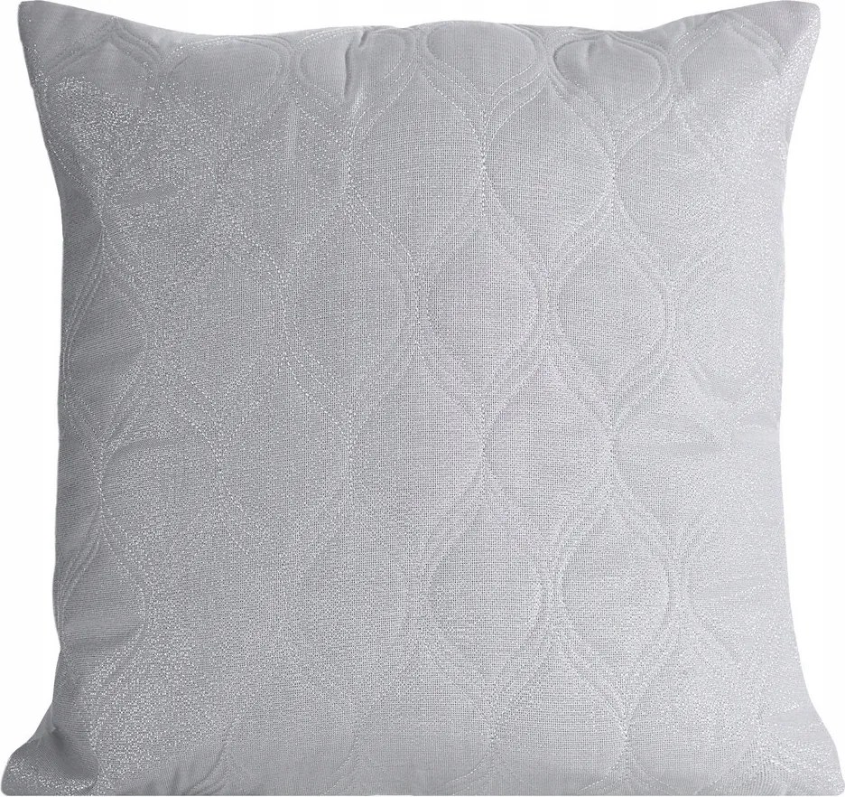 Dekoratív párnahuzat 45x45 ezüst steppelt