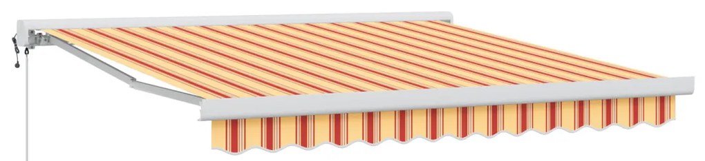 Automatikus Behúzható Napellenző Sárga És Narancs, 350x250 cm