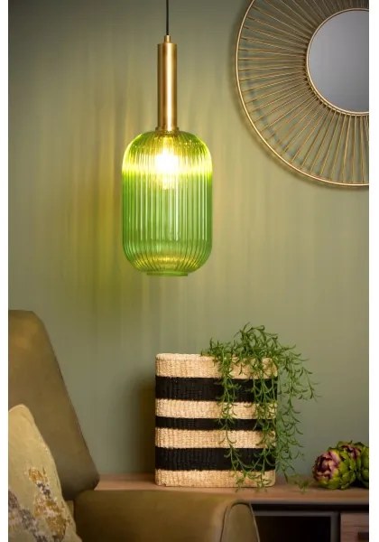 Lucide 45386/20/33 - Csillár zsinóron MALOTO 1xE27/40W/230V á. 20 cm zöld