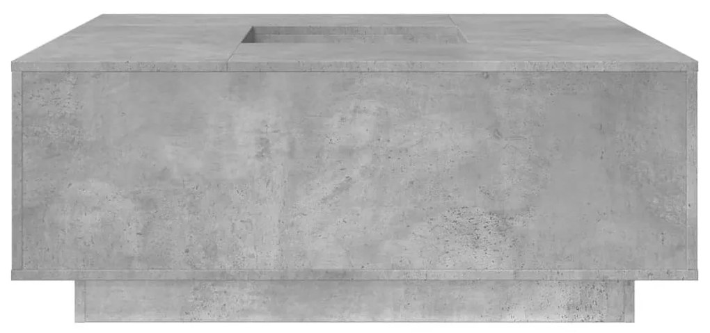 Betonszürke szerelt fa dohányzóasztal 100x100x40 cm