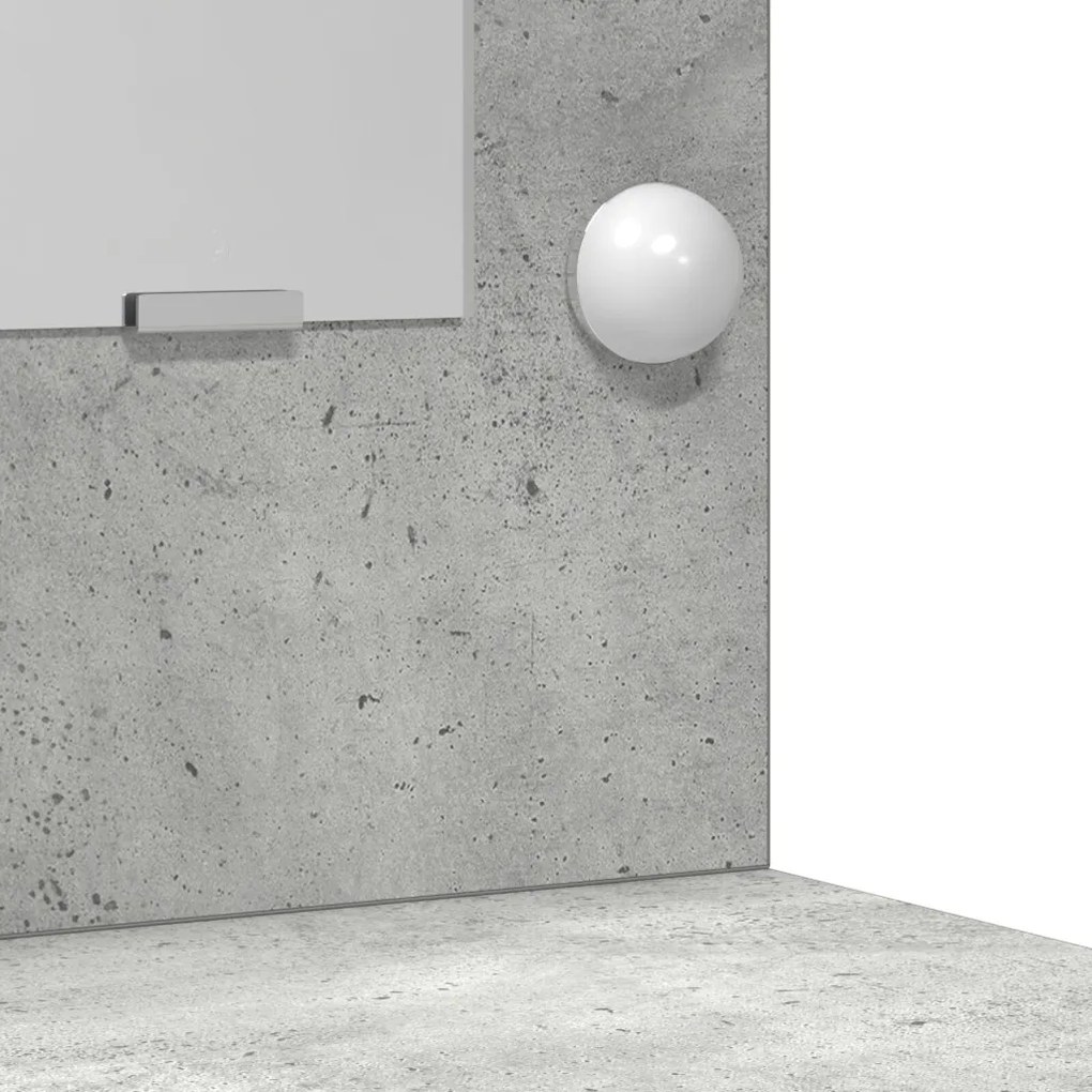 3 darabos Sminktükör Szett Beton Szürke Mérnöki Fa