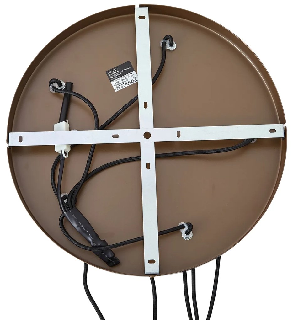 Hotel Chic függőlámpa sötét bronz színben, borostyánszínű üveggel, 5-ös - Stavelot