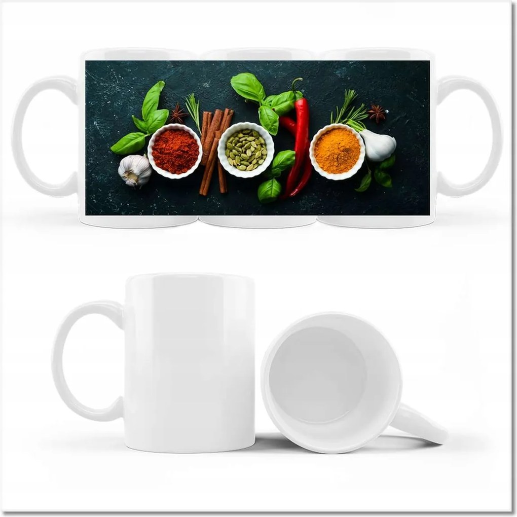 Nyomtatott bögre Egészséges konyha Fűszerek