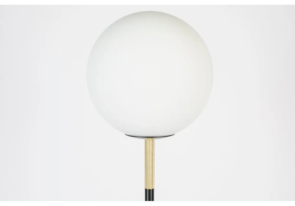 Fekete-fehér állólámpa üveg búrával (magasság 145 cm) Orion – Zuiver