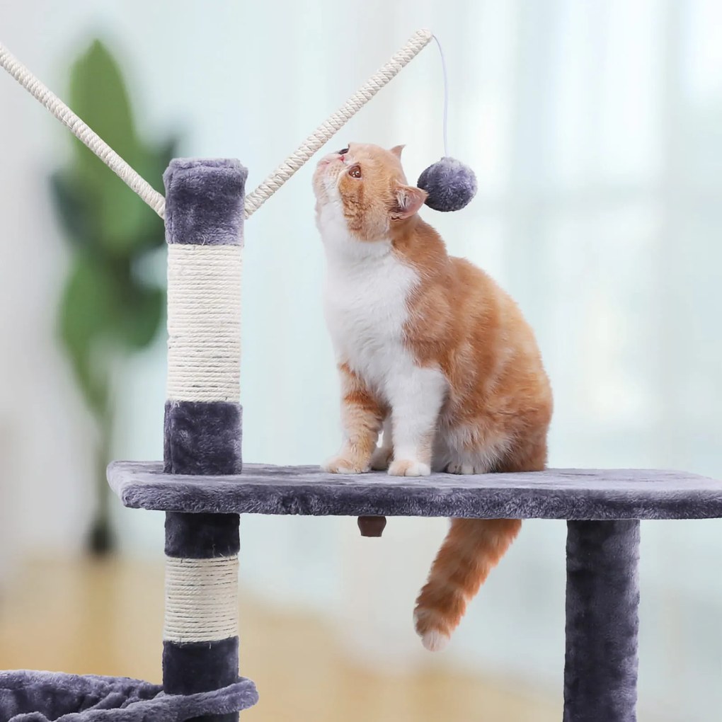 SIMBA emeletes kaparóoszlop macskáknak, szürke