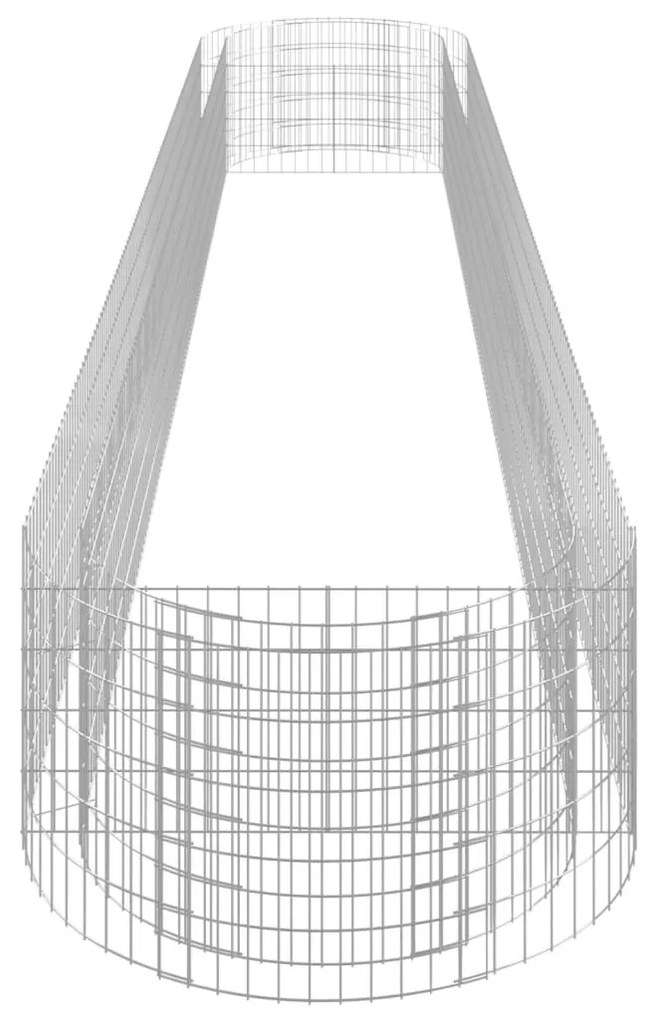 Horganyzott vas gabion magaságyás 600x100x50 cm