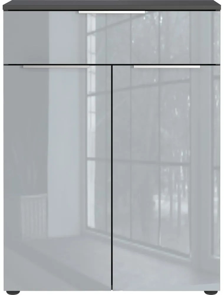 Szürke magas-fali fürdőszoba szekrény 71x95 cm Vasio – Germania