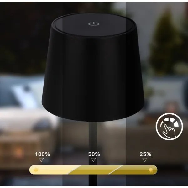 Briloner 7423015 - LED Dimmelhető asztali lámpa LED/2,6W/5V IP44 fekete