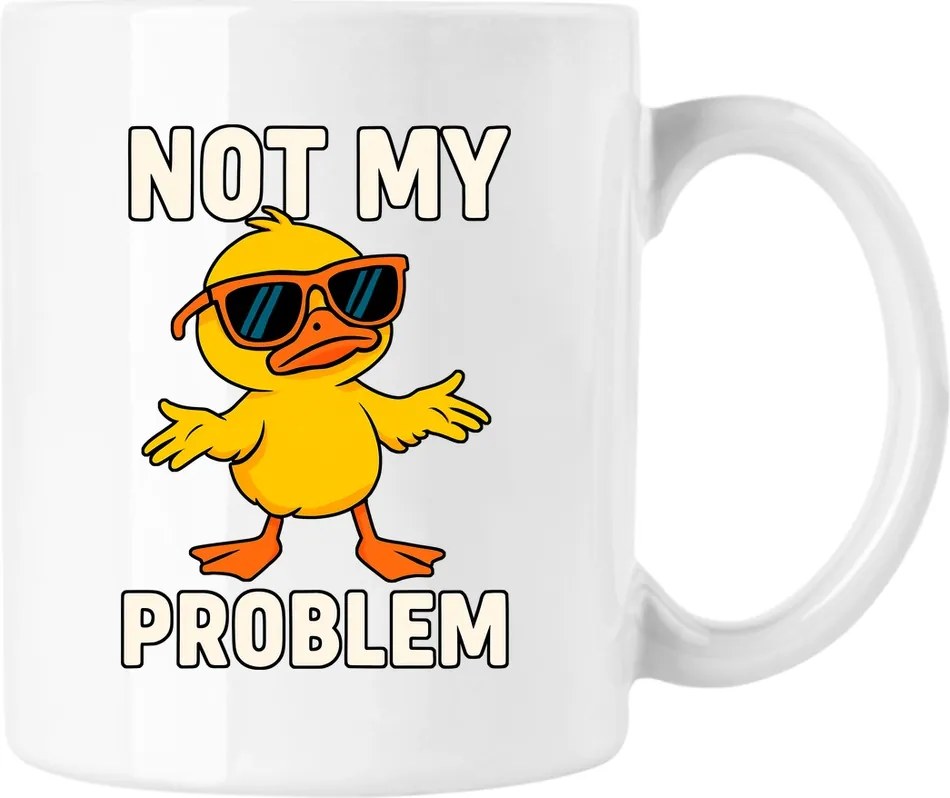 Bögre Kacsa Not My Problem Fehér 330ml