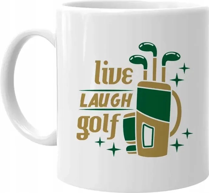 Ajándék Bögre Golfozóknak Live, laugh, golf