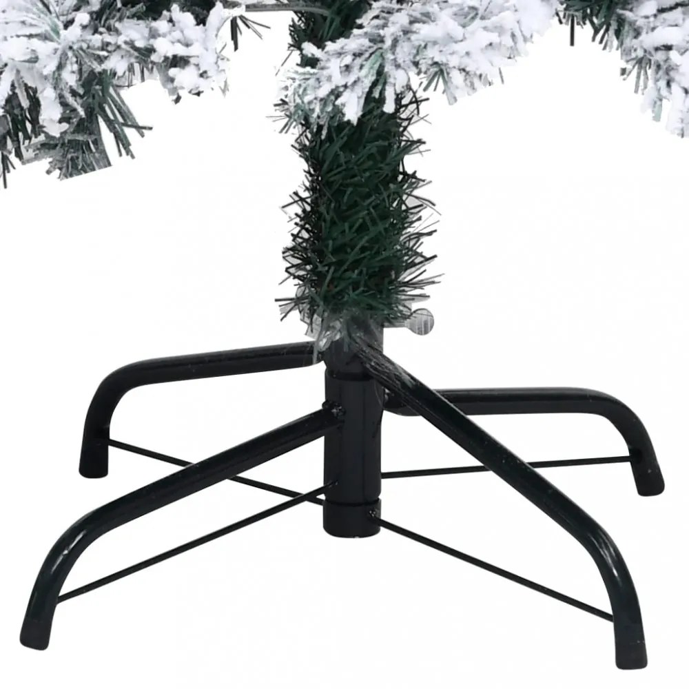 zöld PVC műkarácsonyfa hóval 240 cm