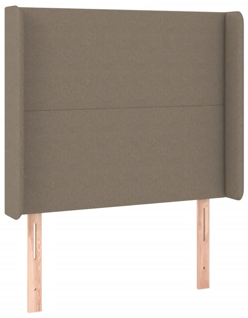 tópszínű szövet LED-es fejtámla 83x16x118/128 cm