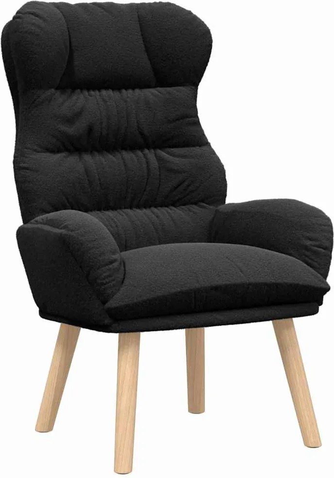 vidaXL karosszék Fekete 69 x 74 x 93 cm Sherpa szövet