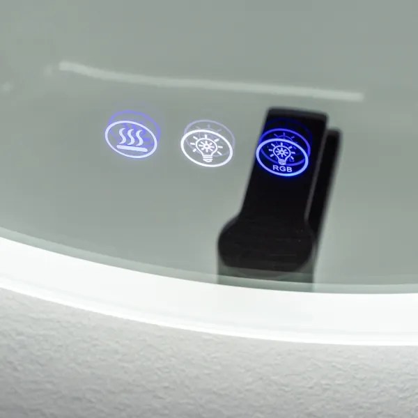Brilagi-LED RGBW dimmelhető, páramentesítő fűtéssel, beépített LED háttérvilágítással rendelkező tükör CLARA PRO LED/18W/230V Ø 60 cm IP44