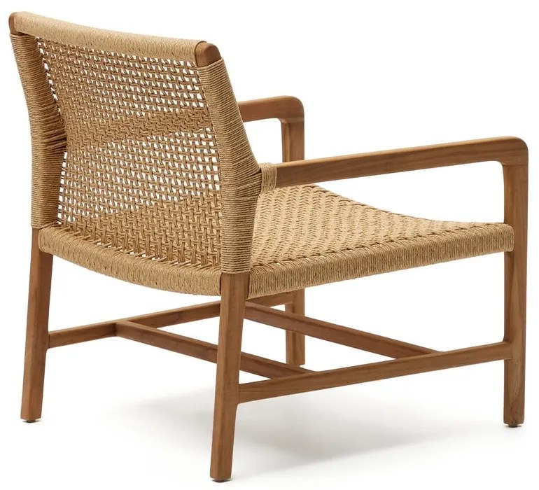 Natúr színű tömörfa kerti fotel Sabolla – Kave Home