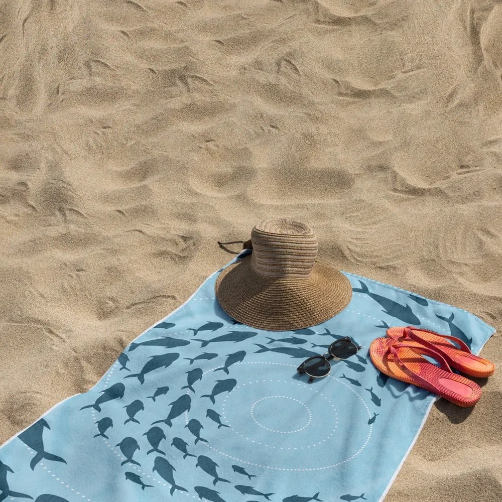 Kék strandtörölköző 90x180 cm Shoal – DecoKing