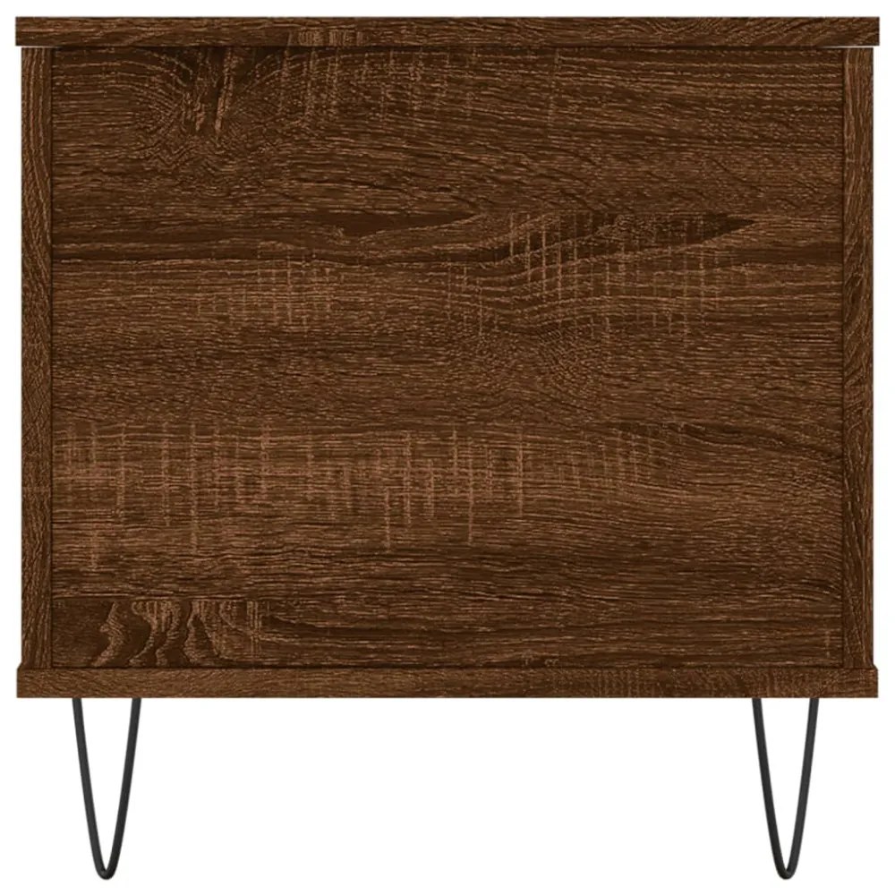 barna tölgyszínű szerelt fa dohányzóasztal 90x44,5x45 cm
