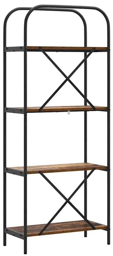 Könyvespolc Régi fa 60 x 30 x 146 cm Faanyag