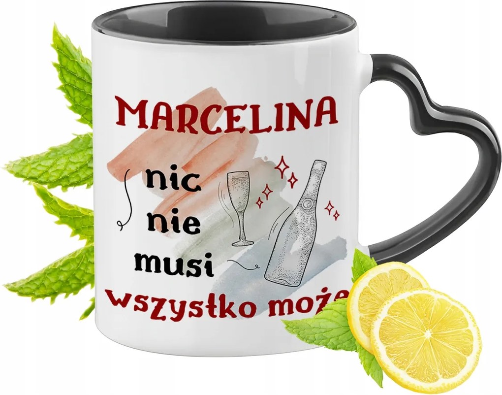 Marcelina Bögre Fekete Szív Alakú Füllel Ajándék