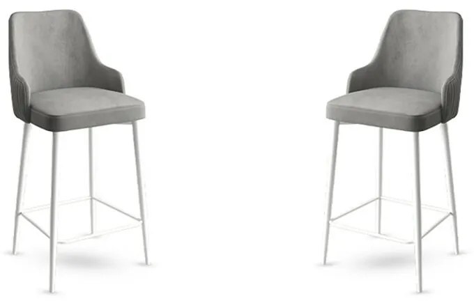 Enox Grey and White bárszék szett, 2 db, 2 db