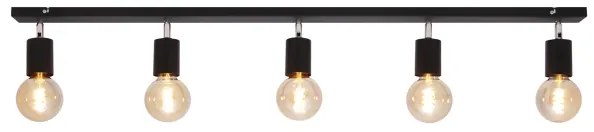 Spotlámpa TUNE 5xE27/20W/230V fekete