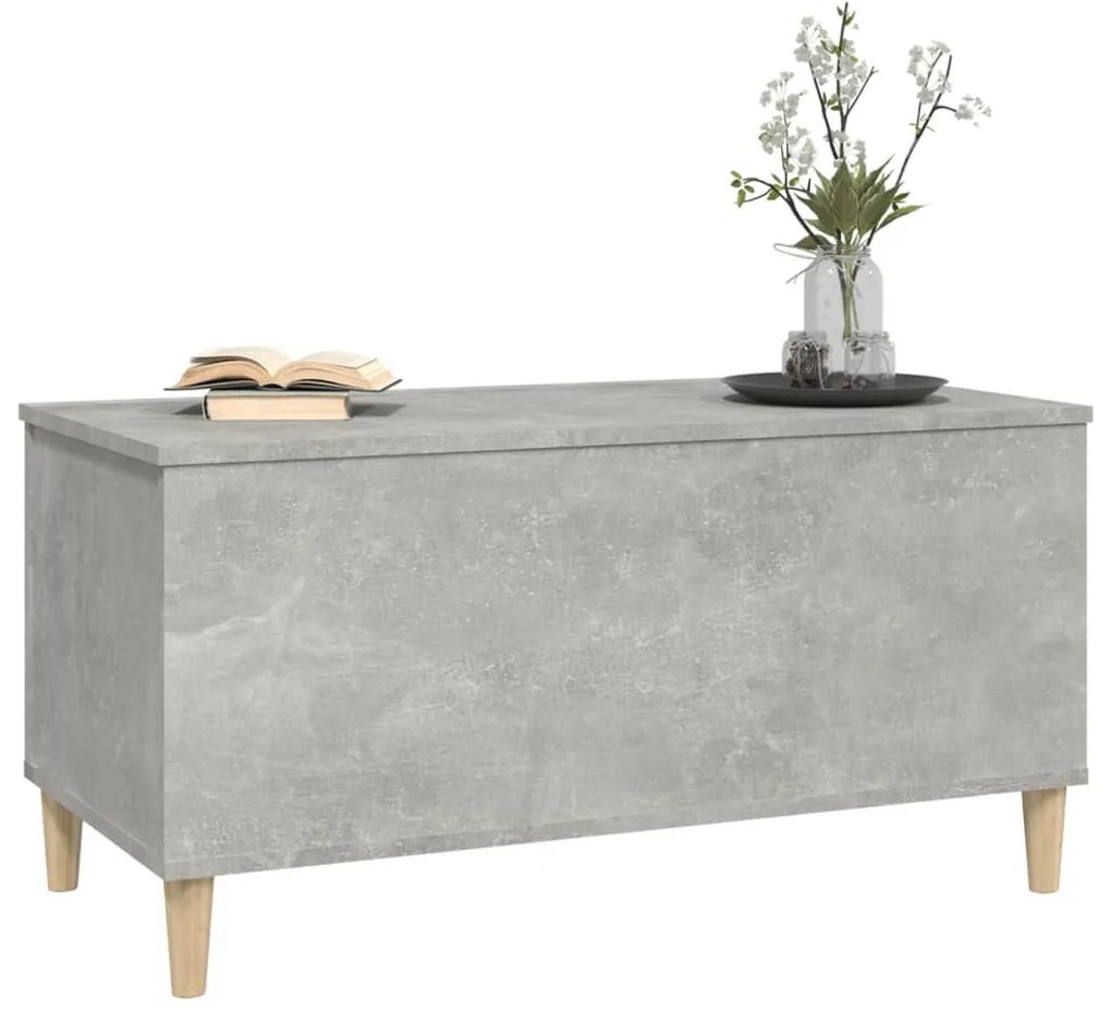 Betonszürke szerelt fa dohányzóasztal 90x44,5x45 cm