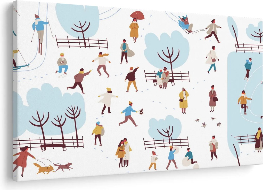 Kép - Boldog telet (90x60 cm)