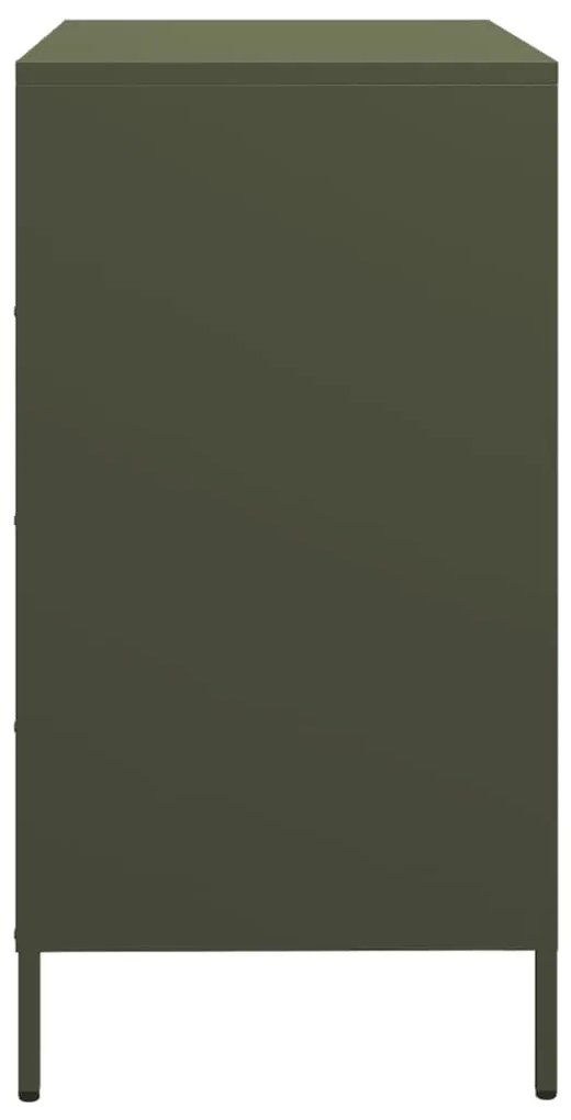 olívazöld hidegen hengerelt acél tálalószekrény 68x39x73,5 cm