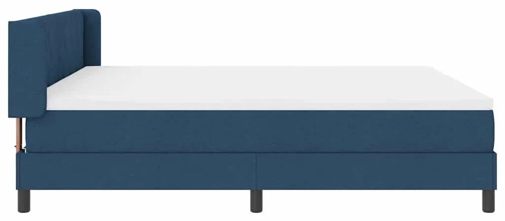 Boxspring ágy matraccal Kék 180 x 200 cm Szövet és Mérnöki Fa