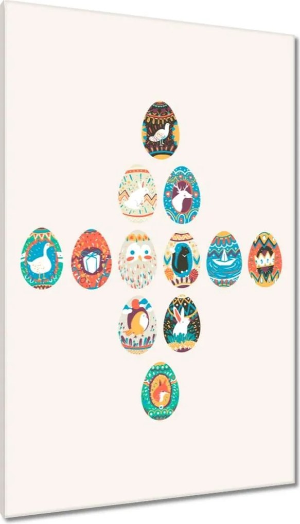 Vászonkép 80x120 Húsvéti húsvéti tojások