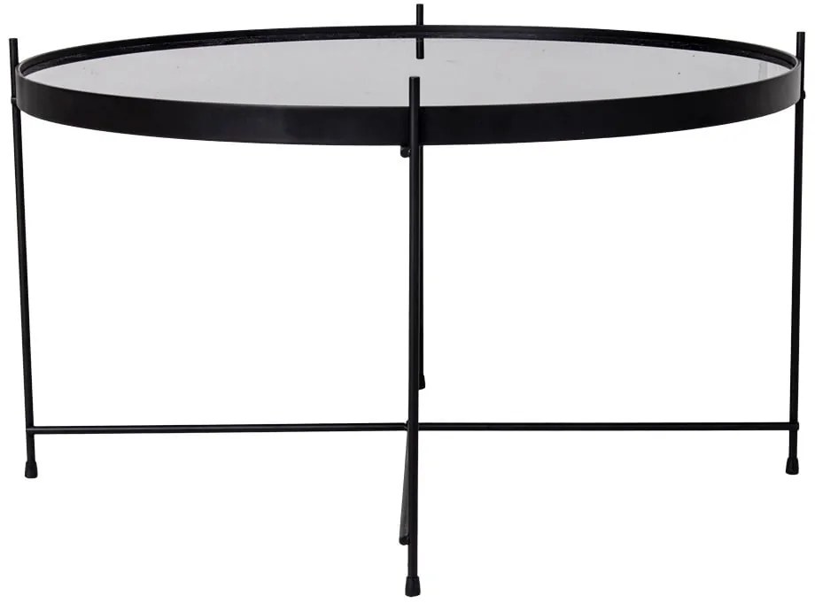 Fekete kerek dohányzóasztal ø 70 cm Venezia - House Nordic