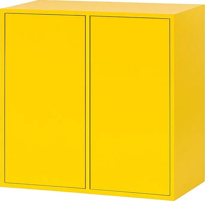 Boxie 2 ajtós fali szekrény 80x80x37 cm sárga