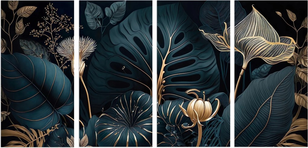 Exkluzív Vászonkép hálószoba nappaliba Nagy Dekoráció Arany 60x120